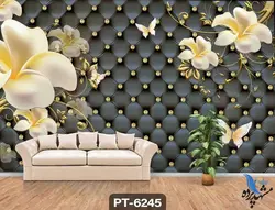 پوستر دیواری طرح گل سه بعدی کد PT6245