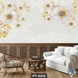 پوستر دیواری طرح گل سه بعدی کد PT6213