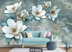 پوستر دیواری طرح گل سه بعدی کد PT-6212