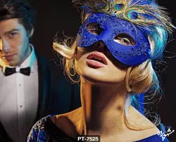 پوستر دیواری طرح چهره زن نقاب زده کد PT-7525