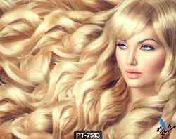 پوستر دیواری طرح چهره دختر مو طلایی کد PT-7513