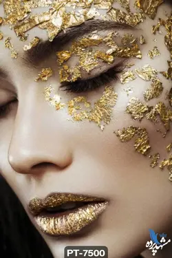 پوستر دیواری طرح چهره زن میکاپ کرده کد PT7500