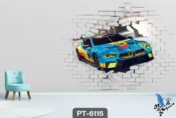 پوستر دیواری کودک طرح ماشین مسابقه کد PT-6115