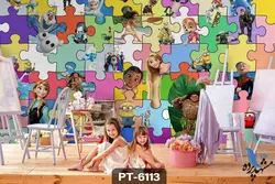 پوستر دیواری کودک طرح پازلی کد PT-6113
