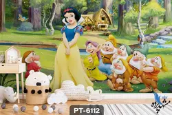 پوستر دیواری کودک طرح سفید برفی و هفت کوتوله کد PT-6112