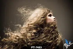 پوستر دیواری طرح چهره نیمرخ دختر مو بور کد PT7483