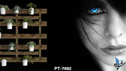 پوستر دیواری طرح چهره زن چشم آبی کد PT7482