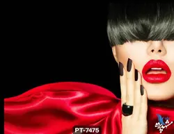 پوستر دیواری طرح چهره زن رژدار کد PT7475