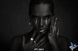 پوستر دیواری طرح چهره زن سیاهپوست کد PT7471