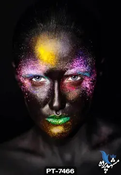 پوستر دیواری طرح چهره زن سیاهپوست کد PT7466