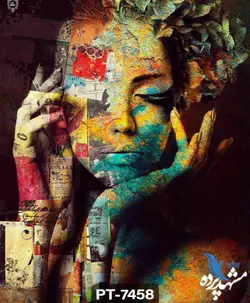 پوستر دیواری طرح چهره زن کد PT7458