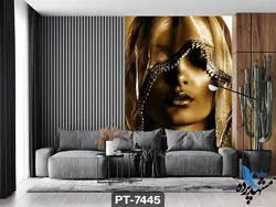 پوستر دیواری طرح چهره برنزه کد PT7445