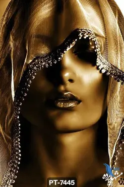 پوستر دیواری طرح چهره برنزه کد PT7445