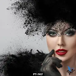 پوستر دیواری طرح چهره زن میکاپ کرده کد PT7417