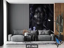 پوستر دیواری طرح چهره دختر سیاهپوست کد PT7415