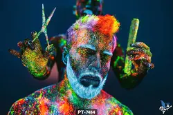 پوستر دیواری طرح چهره مرد و آرایشگر کد PT7414