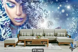 پوستر دیواری طرح چهره دختر کد PT7410