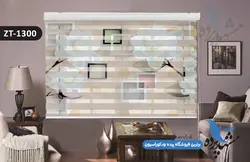پرده زبرا تصویری چاپی طرح گل سه بعدی کد ZT1300