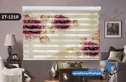 پرده زبرا تصویری چاپی طرح گل فانتزی کد ZT1210