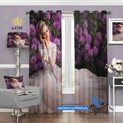 پرده پانچ دخترانه طرح عروس کد s-1732
