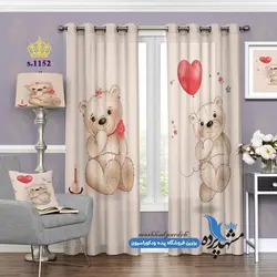 پرده پانچ کودکانه طرح تولد خرس کوچولو کد s-1152
