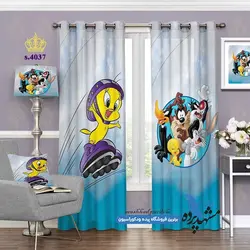 پرده پانچ کودکانه طرح شخصیت های کارتونی کد s-4037