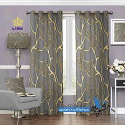 پرده پانچ فانتزی طرح شاخ و برگ درختان کد s-1066