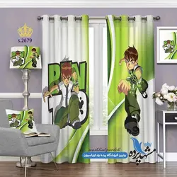پرده پانچ پسرانه طرح کارتونی بن تن کد s-2679