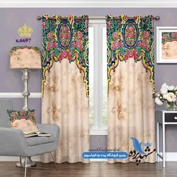 پرده پانچ پذیرایی طرح کاشی کاری سنتی کد s-6697