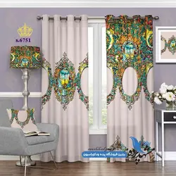 پرده پانچ پذیرایی طرح نمای کاشی کاری کد s-6751