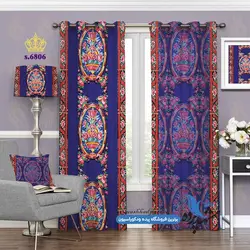 پرده پانچ پذیرایی طرح کاشی کاری کد s-6806