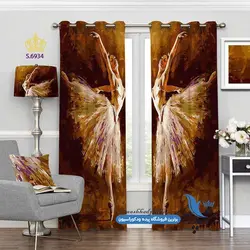 پرده پانچ دخترانه طرح رقص باله کد s-6934