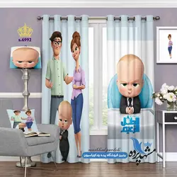 پرده پانچ کودکانه طرح بچه رئیس کد s-6992