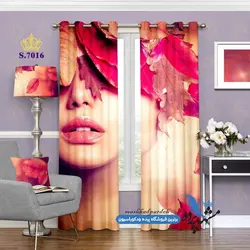 پرده پانچ چهره طرح برگ های پاییزی کد s-7016