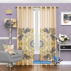 پرده پانچ پذیرایی طرح زمینه ابر و باد کد s-7028