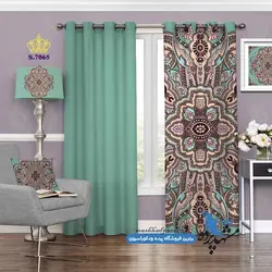 پرده پانچ پذیرایی طرح کاشی کاری کد s-7065