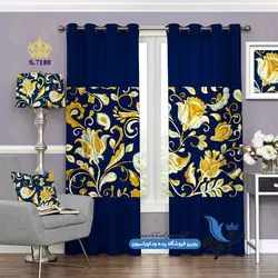 پرده پانچ گلدار طرح زمینه اسلیمی کد s-7180
