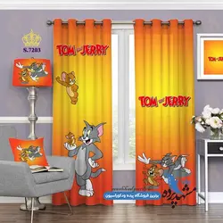 پرده پانچ کودکانه طرح کارتونی تام و جری کد s-7203