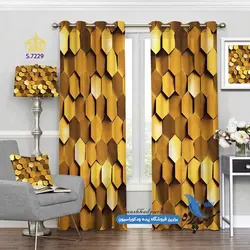 پرده پانچ فانتزی طرح پولک کاری کد s-7229