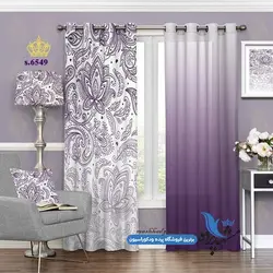 پرده پانچ اسلیمی طرح بته جقه زمینه رنگی کد s-6549