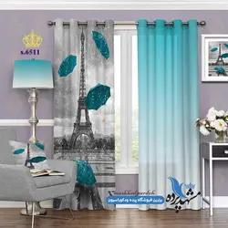 پرده پانچ منظره طرح برج ایفل کد s-6511
