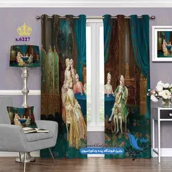 پرده پانچ کلاسیک طرح سلطنتی کد s-6227