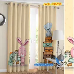 پرده پانچ کودکانه طرح خرگوش کد p-8284