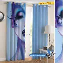 پرده پانچ چهره طرح میک آپ کد p-8135