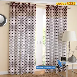 پرده پانچ پذیرایی طرح هندسی کد p-325