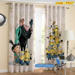 پرده پانچ کودکانه طرح منیون ها کد p-617