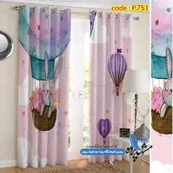 پرده پانچ کودکانه طرح بالن کد p-751