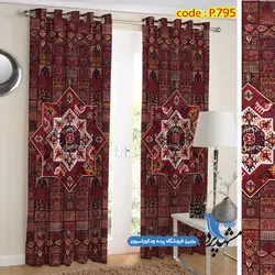 پرده پانچ اسلیمی طرح گلیم بافت کد p-795