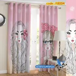 پرده پانچ چهره طرح دخترانه کد p-8004