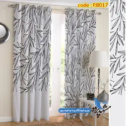 پرده پانچ گل طرح شاخه و برگ کد p-8017